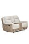 Brixx 2 Seater Fabric Recliner - L.Brown, Stylish Wood & Fabric Design, Comfortable Seating - 6