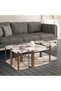 Yasha 4+1 Coffee Table Set - Offwhite/Cream/Brown, Engineered Wood, Stylish Living Room Furniture