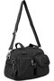 Mini Satchel Crossbody, High-Grade Nylon, Zip-Top, Dual Front Pockets, Detachable BSD-KP034 BLACK - 6