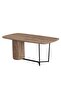 Skrill 1+6 Seater Dining Set - Stylish Brown/Black Engineered Wood Table & Chairs, Multi Color - 2