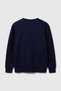 Boy's Navy Blue Regular Fit Sweatshirt with Logo Print on the Front and Crew Neck - 2