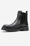Orliss Black Leather Elastic Genuine Leather Women's Chelsea Boots - 4