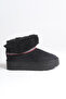 Nova Women's Winter Thick Sole Fur Lined Suede Black Folding Boots - 2