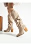 Enid Cream Suede Bellows Women's Boots - 2