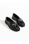 Grove Black Buckle Detail Women's Loafer - 2