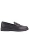 - Black Color Genuine Leather Laceless Women's Casual Shoes 261-25By042121V