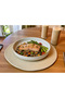 24 cm Deep Porcelain Salad Bowl |   Modern Serving Plate |   Stylish Tableware Presentation Gold