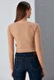 Cross Front Design Crop Long Sleeve Camisole Blouse - 6