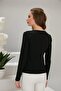 Camisole Black Blouse with Lace Detail on the Collar - 8