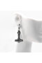 Nordic Motif Thor Mjollnir Ring-Pierced 316L Stainless & Non-Tarnish Steel Earrings Pair - 7