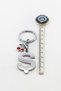 Tiny Cherry Silver-Colored Metal Letter S Keychain / Gift Bag Ornament - 5