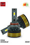 مصابيح أمامية LED M8 PRO 9006، 130 واط، 30000 لومن - 6500 كلفن، IP65، فائقة التركيز