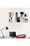 لوحه جداريه مودرن فن تجريدي - 24127 - مقسمه خمسة قطع متساويه