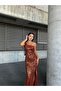 Trend Velvet Slit Dress Tile 583150