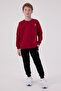 Boy's Cotton 3 Thread Burgundy Crew Neck Bottom-Top Set Q3Pkl3Kk13 - 2
