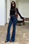 Sua Flexible Denim Dark Blue Flared Jeans Women - 2