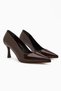 Dolly Brown Patent Leather Stiletto Women's Heeled Shoes - 4