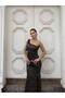 Trend Velvet Slit Bearded Sequin Dress Vi̇zon 583150 - 2