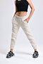 Women's Burgundy Pocketed 3 Thread Ribbed Sweatpants - 4