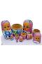 Wooden Matryoshka Doll Set of Seven Rose Pink - 4
