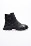 Women's Leather Boot with Parachute and Velcro, Black, Norea - 2