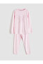 Rmz Gi̇yi̇m Farkiyla Zero Roba Collar Velvet Girls' Pajama Set