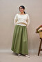 Khaki Green Balloon Skirt