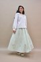 Water Green Daisy Balloon Skirt - 5