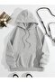 Women's Heart and Cats Printed 3 Thread Hoodie Sweatshirt - 3
