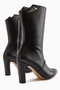 Aria Black Crocodile Patterned Heeled Women's Boots - 6