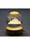 Hagia Sophia Mosque Crystal Glass Snow Globe 3D Led Daylight Natural USB Cable Wooden Base Gift Decor - 3