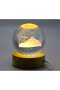 Historical Sultan Ahmet Mosque 3D Crystal Ball Led Daylight Figurine Wooden Base USB Cable Gift Lamp - 7