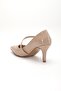 Plus Size Women's Stiletto Thin Heeled Shoes Patent Leather with Heel Cover - 5