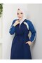 Women's 2-Piece Sports Set – Two Thread Fabric and Denim Detail N-05470 _ Navy