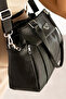 Women's Black Mosaic Fabric Adjustable Crossbody Strap Hand & Shoulder Bag - 4