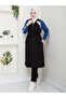Women's 2-Piece Sports Set – Two Thread Fabric and Denim Detail N-05470 _ Black - 2