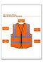 Pack of 12 High Visibility Multi Use Vest Safety and Utility in Bright Orange - 4