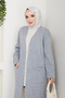 Women's Steel Mesh Pocket Long Knit Cardigan - 2