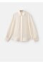 Satin Shirt with Rhinestone Embellishments - 3