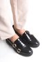 Women's Loafer Moccasin Casual Buckle Daily Shoes Tonyas Black - 4