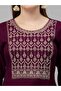Maroon Viscose Cotton Salwar Kameez Dupatta - ALV1186 | Maroon - 2