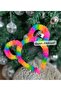Cute Colorful Rainbow Plush Furry Teddy Bear Ears Crown Children's Tiara - 2