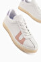Eddie Genuine Leather White Powder Sneaker Women's Shoes - 3