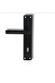 Mirrored Room Door Handle and Silent Mortise Lock Black 1 Door Set Black Door Lock 40mm - 4