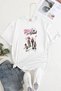 Black Pink Printed T-Shirt, Oversize Unisex White T-Shirt Kids / Adult - 2