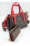 Set of 2 Women's 4-Compartment Shoulder and Handbag Wallet Combination - 5