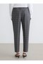 Lcw Grace Gray Elastic Waist Plaid Women's Trousers - 4
