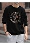Men's Black Just Wanna Play Basketball Oversized Sweatshirt - 2