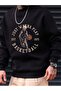 Men's Black Just Wanna Play Basketball Oversized Sweatshirt