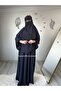 Tesettür Asel Suit Dress Souffle Veil 3-Piece - 3